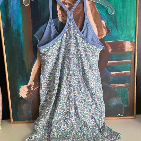 La Vie En Rose Blue and Purple Floral Slip Dress Small - Picture 10 of 14